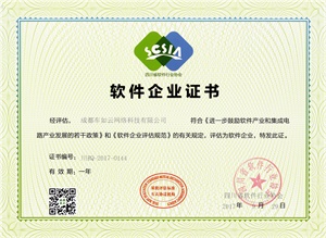 軟件企業(yè)證書(shū)